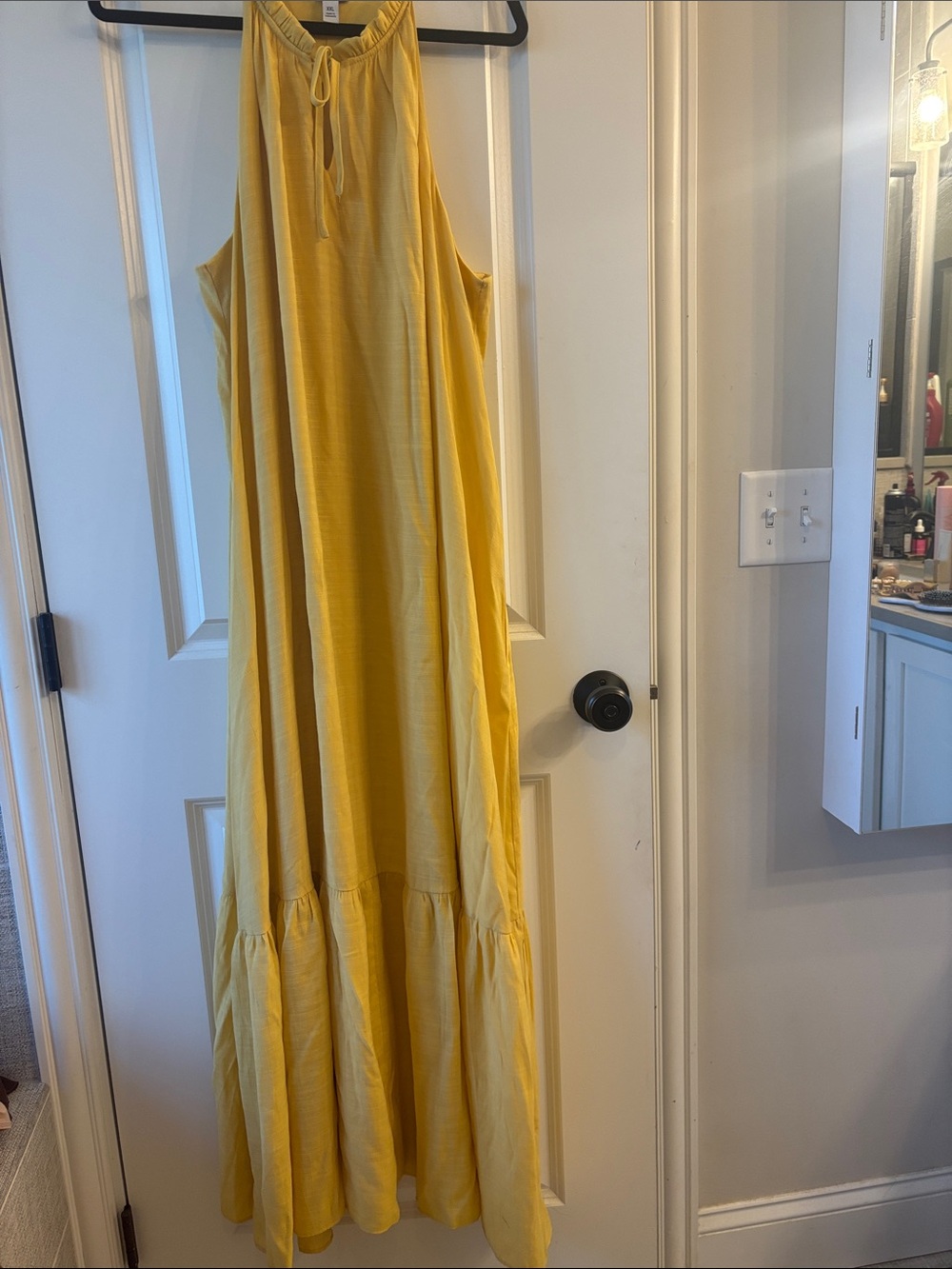 Yellow Halter Maxi Dress - Linen-Blend Summer Dress